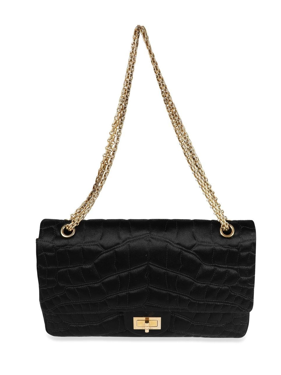 Cheap HOT SALE Women 2.55 CHANEL bag satin shoulder 0501